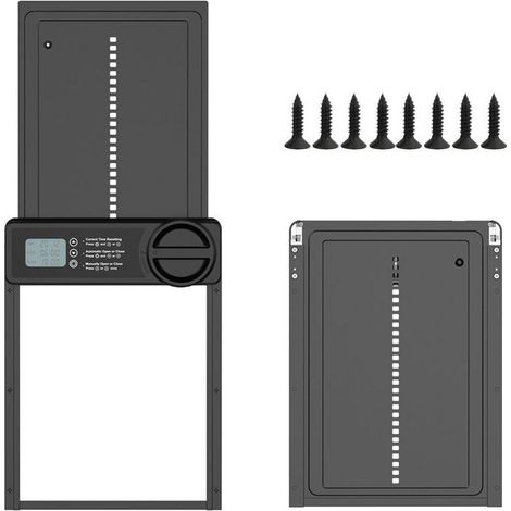 Automatische Hühnerstalltür – Programmierbarer Timer per App – Aluminiumlegierung – Wasserdichtes LCD-Display – Schnelle 10-Minuten-Installation