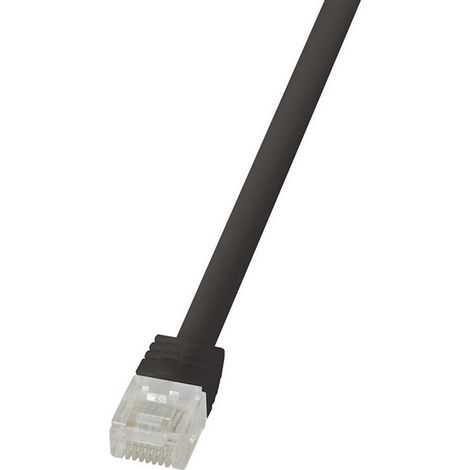 LogiLink CF2053U RJ45 Patchkabel CAT 6 U/UTP 2.00 m Schwarz hochflexibel 1 St.
