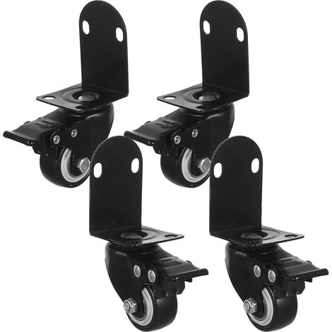 roulettes pivotantes silencieuses de 38 cm avec frein plaque (1/5)