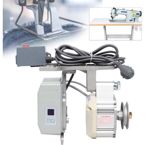 Motor de máquina de coser, 550 W, motor de ahorro de energía, motor servo de cobre sin escobillas, adecuado para la mayoría de máquinas de coser de ropa medianas y pesadas (blanco)
