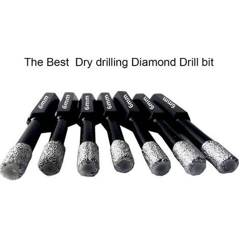 – Coffret de forets diamant pour carrelage et céramique – 4 pièces 6/8/10/12mm – Acier inoxydable avec revêtement diamant – Pour perceuses à cordon (1/4)