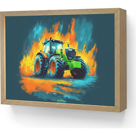 WALL LIGHT Abstract - Tractor - Green 40x30 cm (1/5)
