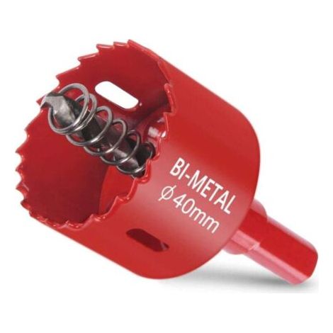 Scie Cloche Bimétal Ø40mm pour Bois PVC Plastique Métal Tendre avec Adaptateur Hexagonal et Foret de Centrage