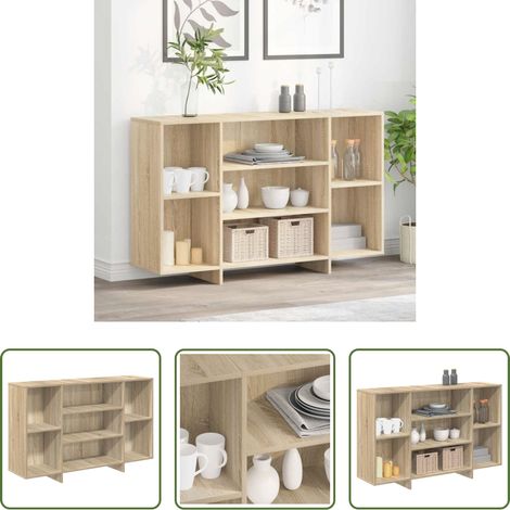 vidaXL Sonoma-Eiche - Sideboard Sonoma-Eiche 120x30x75 cm Holzwerkstoff (1/5)
