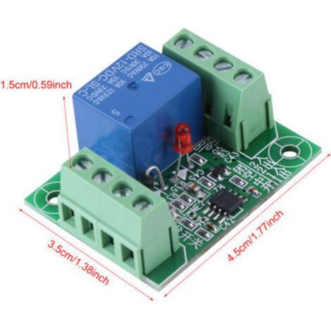 Module De Commande De Relais Bistable - 12 V DC - Pour Automatisation Domestique Et Industrielle - 10 A 250 VAC - 1 Canal (1/5)