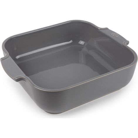 PEUGEOT - Pirofila quadrata in ceramica - 21 cm (manici inclusi) x 17,5 cm x 6 cm - Capacità: 1,1 L - Porzione singola - Garanzia 10 anni - Made in France - Colore grigio chiaro (1/4)