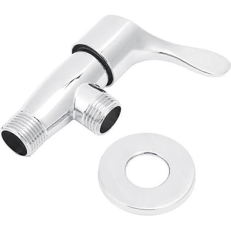 Eckarmatur aus verchromtem Messing, G1/2, Absperrventil für Badezimmerwasser, Wandarmatur mit Durchflussregelung, Spiegelglanz, für den Hausgebrauch. (1/5)