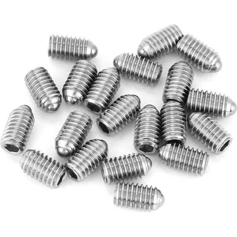Vis à billes de localisation hexagonale 20 pièces/ensemble, vis de piston à bille à ressort en acier inoxydable et matériel de fixation (M6 10)(M610(20PCS)) H172 (1/5)