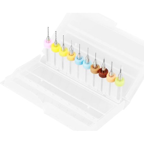Ensemble de micro-forets en carbure de tungstène pour une coupe nette et un perçage en douceur pour circuit imprimé PCB (1/5)