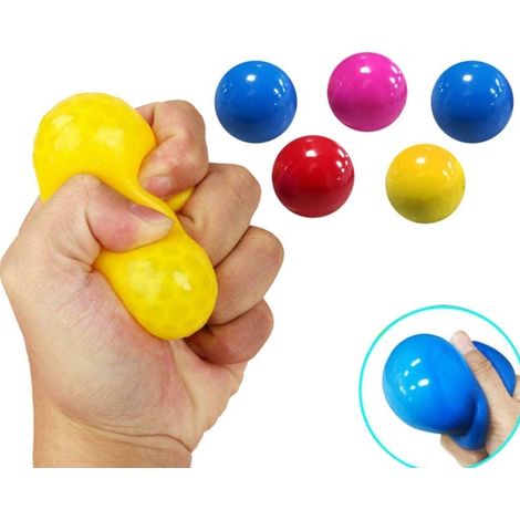 Balles cibles adhésives fluorescentes 4 couleurs, balles anti-stress fluorescentes, balles adhésives Globbles, balle anti-stress murale, jouet de décompression pour adultes et enfants (8 pièces) (1/5)