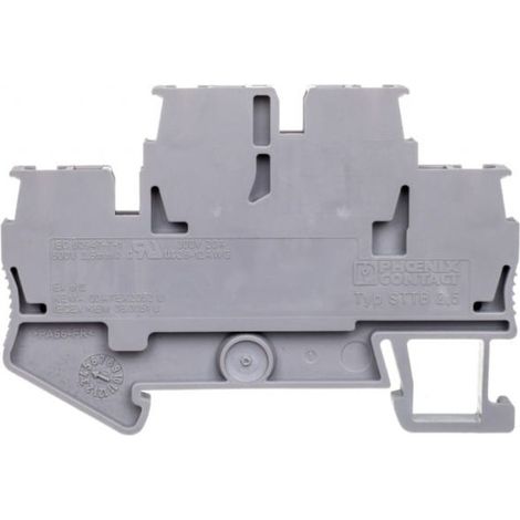 Conector de riel de 2 niveles, 4 cables 0,08-4 mm² gris sttb 2.5 3031270 color: gris