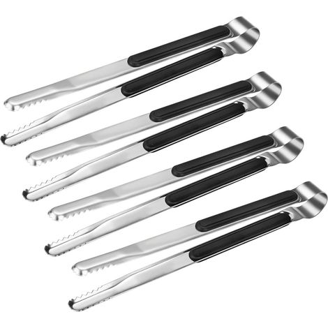Pinces à barbecue - Ensemble de cuisine 4 pièces en acier inoxydable pour spaghettis, service, grillades, viandes, cuisson et plus encore - AquaForge (1/5)