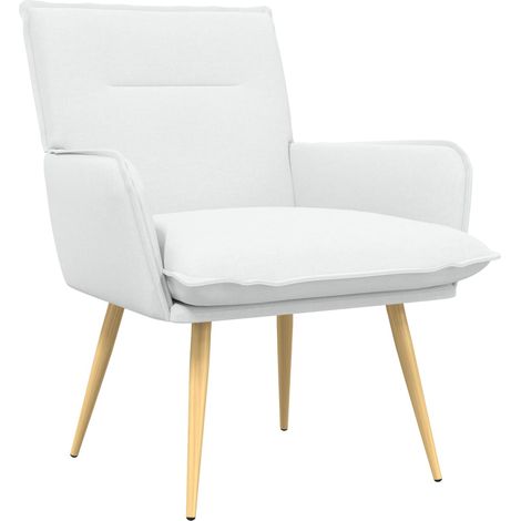 Sessel Weiß Stoff vidaXL (1/5)