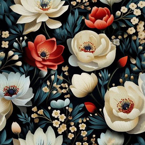 Tela decorativa para exteriores Oxford - Motivo floral I DX5413 (1/5)