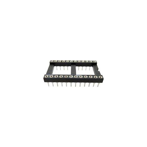 Support DIL RS PRO 24 voies, Traversant, broches Tulipe, Entraxe de 2.54mm