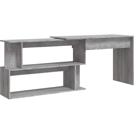 Maison Exclusive - Eckschreibtisch Grau Sonoma 200x50x76 cm Holzw (1/5)