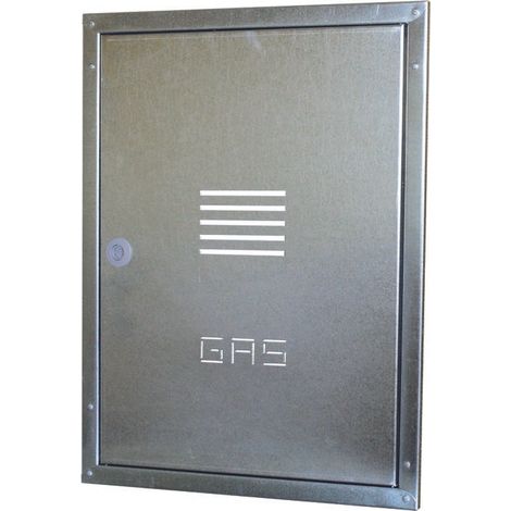 Porte de compteur de gaz encastrée avec cadre en acier inoxydable Porte de compteur de gaz en acier inoxydable h50 l40 avec cadr