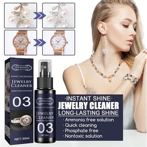 Nettoyant pour bijoux JAYSUNG 30 ml Brillance instantanée Sans ammoniaque Convient à tous les bijoux