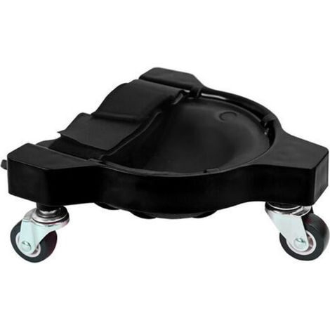 Genouillères résistantes avec 3 roulettes et coussinets en gel confortables, capacité de rotation à 360 degrés sans soulever du sol, idéal pour tout travail au sol 1pc noir (1/5)