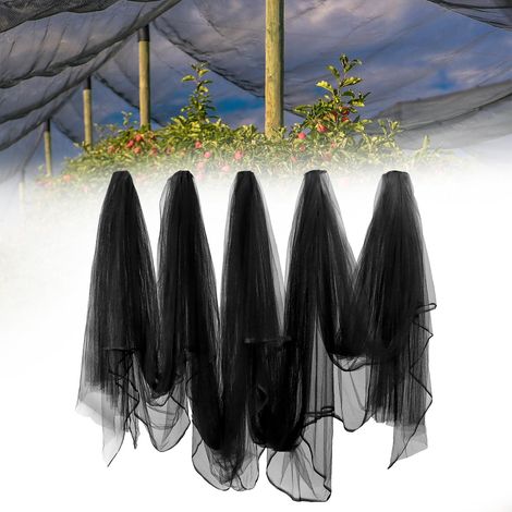 Moustiquaire, moustiquaire extérieure 3 × 10 m, filet anti-mouches respirant noir, filet de protection contre les oiseaux, pour la protection des plantes et la décoration d'Halloween (1/5)