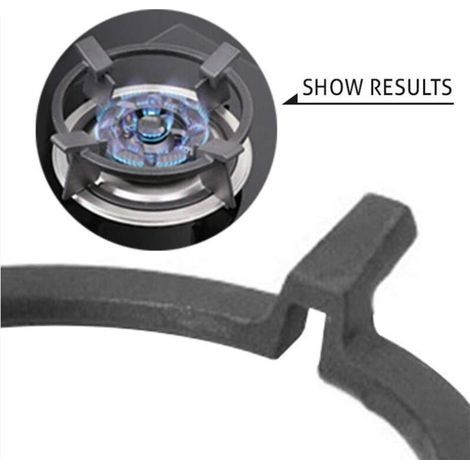 Support d'anneau de Wok d'adaptateur de Wok à gaz en deux pièces, anneau de montage de support antidérapant pour brûleurs à gaz, cuisinières, cuisinières, accessoires de cuisinière à gaz-17.83cm