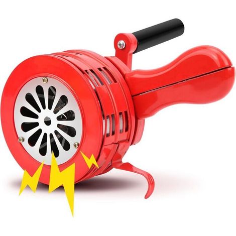 Sirènes, alarme à manivelle portable, boîtier en plastique ABS 120 dB, commande manuelle, alarme (1/4)