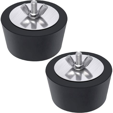 Bouchons d'hibernation pour piscine - DOK - Lot de 2 - Caoutchouc résistant - Vis en acier inoxydable - Antigel (1/5)