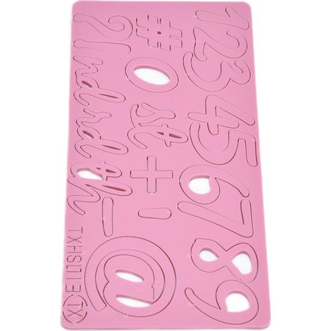 Set mit 2 Acryl-Zahlenausstechern im Cartoon-Stil zum Dekorieren von Kuchen, Backen und Ausstechen von Keksen. (1/5)