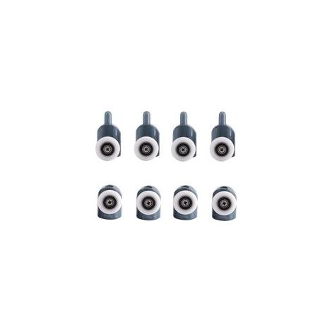 8 Pièces Galets de Porte de Douche Roulette Porte de Douche Roulette Porte Coulissante Galet Porte Rouleau Roulette Roue Rouleaux De Porte De Douche pour Porte Douche Salle de Bain 25mm