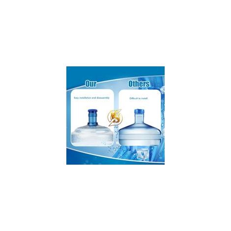 Seau d'eau d'un gallon avec couvercle à pression, bouteilles d'eau réutilisables en silicone anti-fuite, couvercle étanche (1/5)