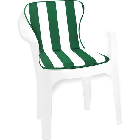 Cuscino Coprisedia con Seduta + Schienale Universali Giardino Bar Ristorante Hotel 100% Made in Italy - Verde