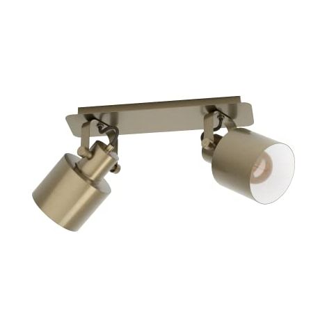 Spot Light Southery Steel Cream-oro spazzolato, bianco E27 2x40W L: 47 cm B: 11 cm H: 21 cm Dimmabile (1/4)