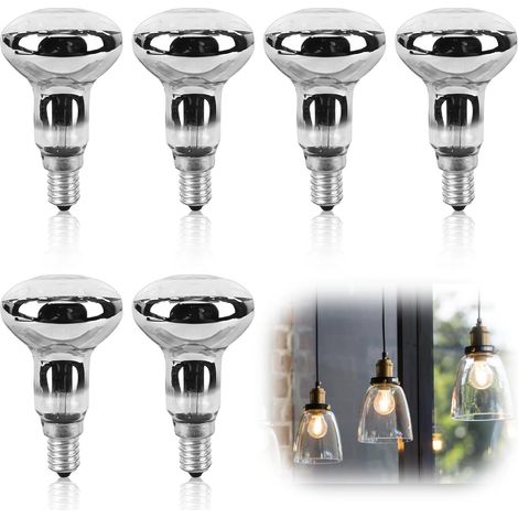 Lot de 6 Ampoule E14 R50 40W Blanc Chaud Dimmable Pour Lampe à Lave