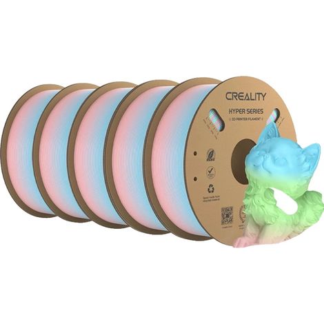 Filamento per stampante 3D, prestazioni ad alta velocità, sfumatura multicolore, Spring Lake 5 kg (1/2)