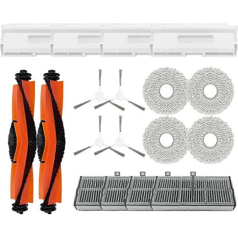 18PCS avec Xiaomi Mijia H40/D101CN pièce détachée Brosse Filtre Sac à poussière Serpillière Cloth Essential Accessoire pour Enhanced (1/5)