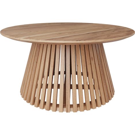 Mesa de centro redonda de madera de acacia ÿ80cm - Képès