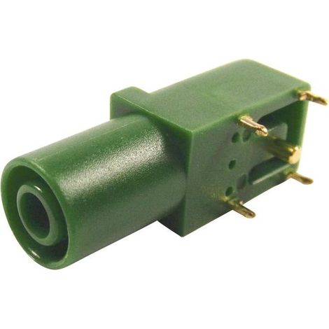 Cliff FCR7350G Presa di sicurezza da laboratorio Presa angolata Ø perno: 4 mm Verde 1 pz.
