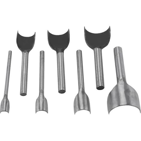 Ensemble de 7 pièces d'embouts de ceinture demi-ronds à poinçonner pour la couture du cuir à domicile (10-40 mm) (1/5)