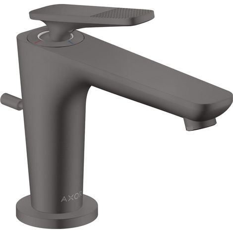 Axor Citterio C - Grifo de lavabo con desagüe, EcoSmart, CoolStart, cromo negro cepillado 49011340