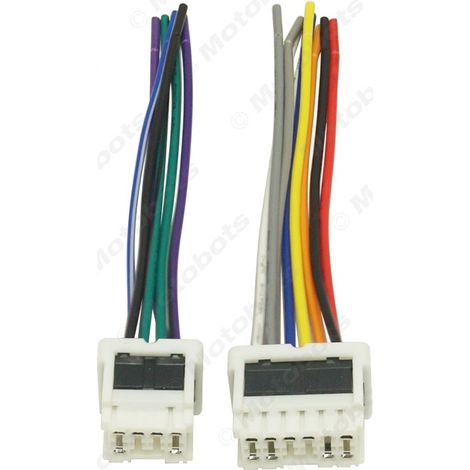 Faisceau de câblage, alimentation audio et câbles de haut-parleurs (2 pièces) compatibles avec le lecteur CD d'origine Nissan Sunny Paladin. (1/4)