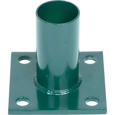 Fuß Strend Pro METALTEC, für runden Pfosten 38 mm, grün, zur Verankerung, RAL6005