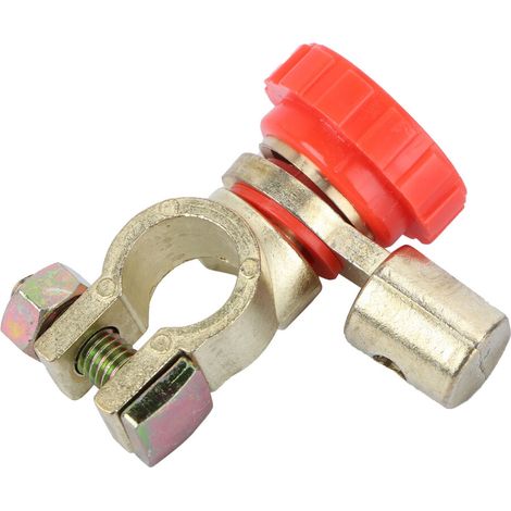 Adecuado para un interruptor automático de batería de automóvil de aleación roja, con conexión giratoria, para baterías de vehículos, dimensiones 5,85,25,2 cm.