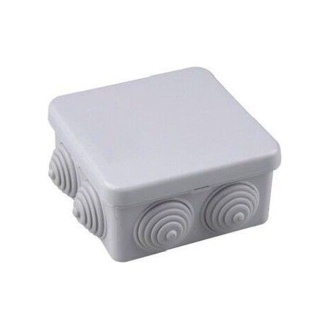 Quadratische wasserdichte IP55-Box 80 x 80 x 40 mm mit Druckdeckel aus grauem Thermoplast GSC 0301311