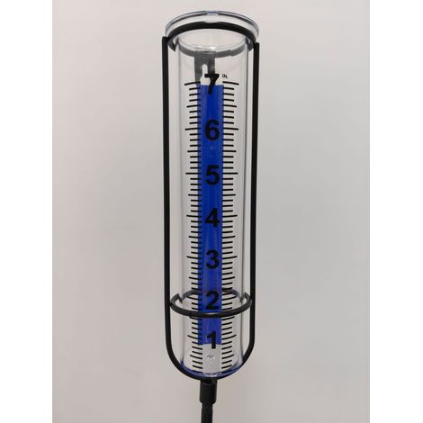 Regenmesser, Outdoor-Garten-Regenmesser, Glas-Regenmesser mit Metallpfahl, Garten-Regenmesser, abnehmbarer Regenmesser, Outdoor-Regenmesser für Gärtner, Hof, Rasen