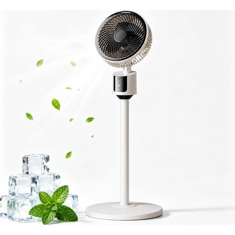 Ventilateur Sur Pied, Ventilateur Usb Puissant 3 Vitesses,Ventilateurs Sur Pied Silencieux,Circulateur D’air Haute Performance,Ventilateurs De Sol Stable Et Silencieux,Pour Chambre Salon Bureau,White (1/5)