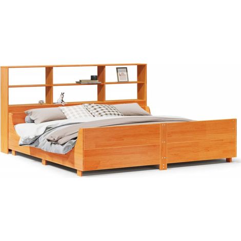 Maison Exclusive - Letto Libreria senza Materasso Marrone Cera 180x200 cm Legno