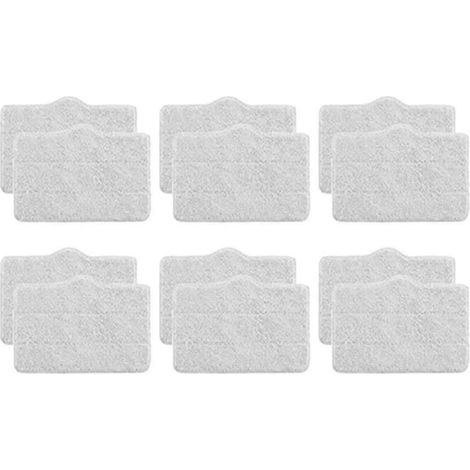 Lot de 12 lingettes de rechange pour balai vapeur Deerma ZQ610/ZQ600/ZQ100 : lingettes et coussinets. (1/5)