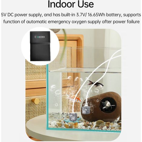 Aireador de acuario con energía solar, bomba de aire de 5W/6V con 2 difusores de aire y panel solar para oxigenar acuarios, modelos para funcionamiento continuo e intermitente. (1/5)