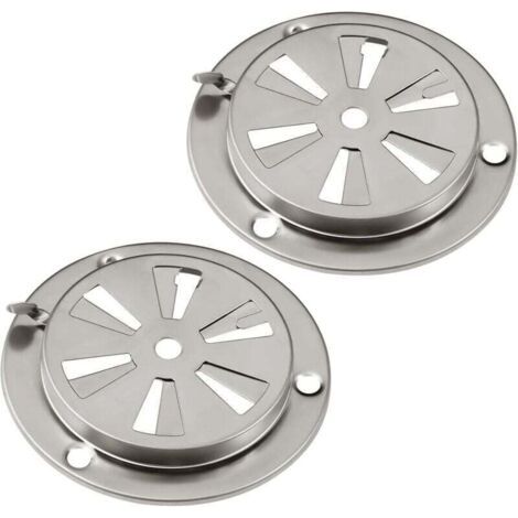 Barbecue fumoir Air Kit d'aération, 2 pièces en acier inoxydable pour grille de ventilation pour une meilleure circulation de l'air, pièces de rechange pour gril, cuisinière et fumoir