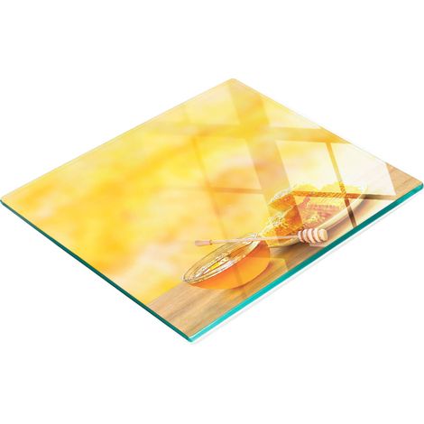 Dekorative Glasplatte mit Grafiken zum Servieren von Honigsnacks, 60 x 52 cm (1/5)